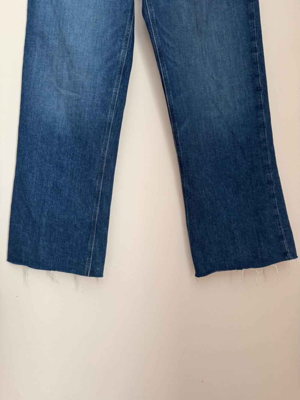 PAIGE Leenah Ankle High Rise Trouser Leg Jeans Raw Hem Size 30 Saint Tropez NWT - Picture 4 of 9